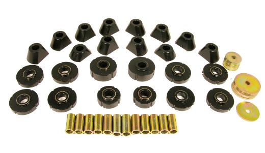 Prothane Body Mount Bushings and Radiator Support Bushings - Black