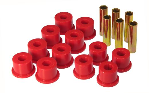 Prothane Rear Leaf Spring Bushings - 1-1/2 OD Frame Shackle Bushings - Red