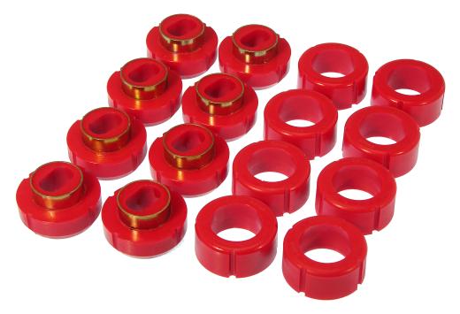 Prothane Body to Frame Mount Bushings and Radiator Support Bushings - Red