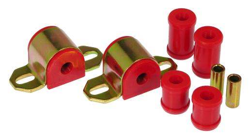 Prothane Rear Sway Bar and End Link Bushings - 9/16 Inch -2 Bolt Clamp Style - Red