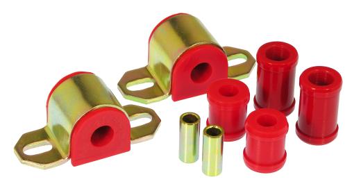 Prothane Rear Sway Bar and End Link Bushings - 11/16 Inch - 2 Bolt Clamp Style - Red