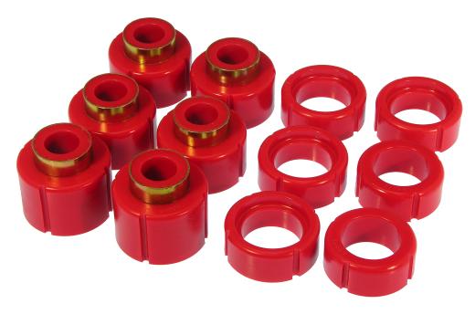 Prothane Body to Frame Mount Bushings - Standard Cab - Red