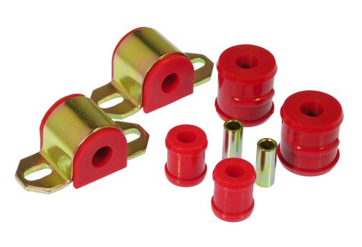 Prothane Rear Sway Bar and End Link Bushings - 11/16 Inch - 1 Bolt Clamp Style - Red