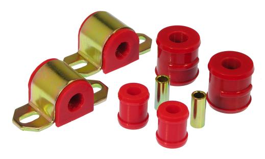 Prothane Rear Sway Bar and End Link Bushings - 3/4 Inch - 1 Bolt Clamp Style - Red