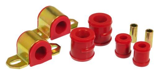 Prothane Rear Sway Bar and End Link Bushings - 1 Inch - 1 Bolt Clamp Style - Red