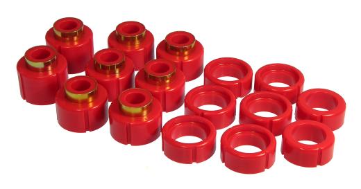 Prothane Body to Frame Mount Bushings - Extra Cab - Red