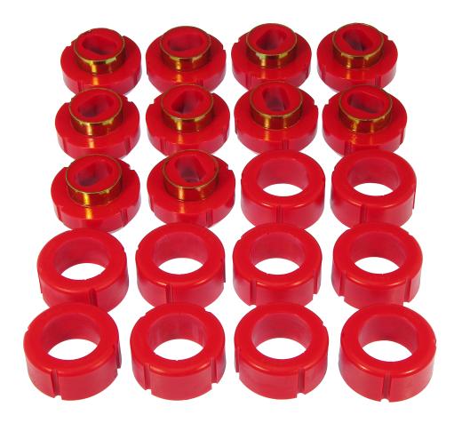 Prothane Body to Frame Mount Bushings and Radiator Support Bushings - Red