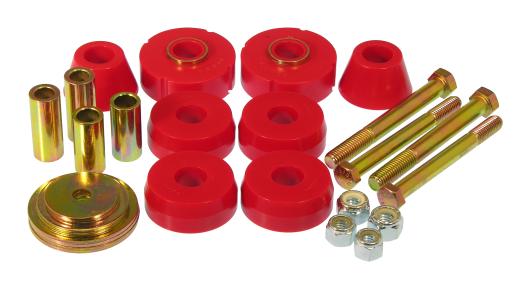 Prothane Body to Frame Mount Bushings Kit - Red