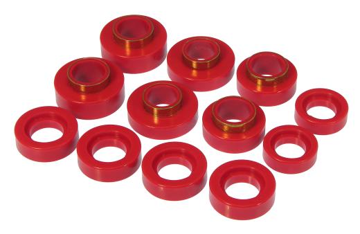 Prothane Body Mount Bushings and Radiator Support Bushings - Hardtop Only - Red