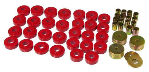 Prothane Body Mount Bushings and Radiator Support Bushings - Red