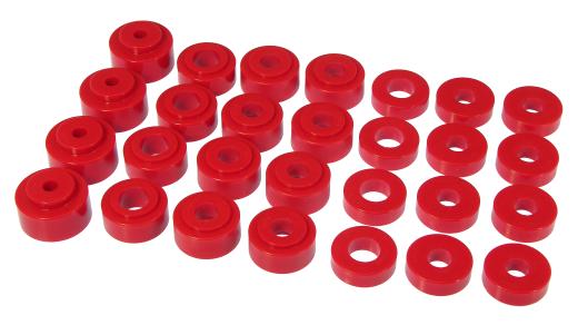 Prothane Body Mount Bushings and Radiator Support Bushings - Red