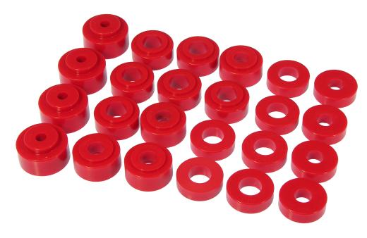 Prothane Body Mount Bushings and Radiator Support Bushings - Red