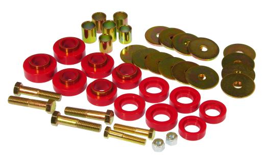 Prothane Body Mount Bushings and Radiator Support Bushings - Red