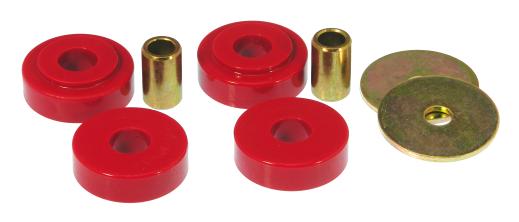 Prothane Secondary Transmission Crossmember Bushings - Red