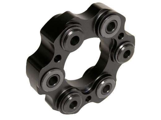 Prothane Driveshaft Coupler - Six Shooter - 10mm - Black