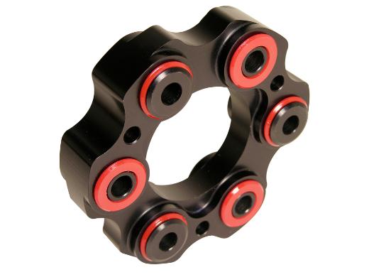 Prothane Driveshaft Coupler - Six Shooter - 10mm - Red