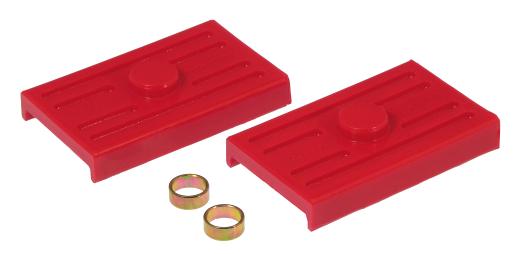 Prothane Rear Lower Leaf Spring Pads - Multi Leaf - Red