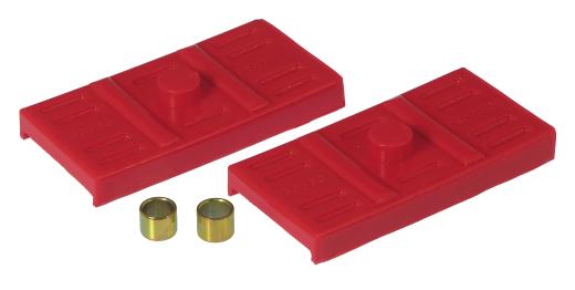 Prothane Rear Lower Spring Pads - Mono Leaf - Red