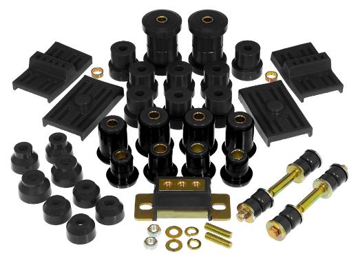 Prothane Total Front/Rear Bushings Kit - Black with Transmission Mount