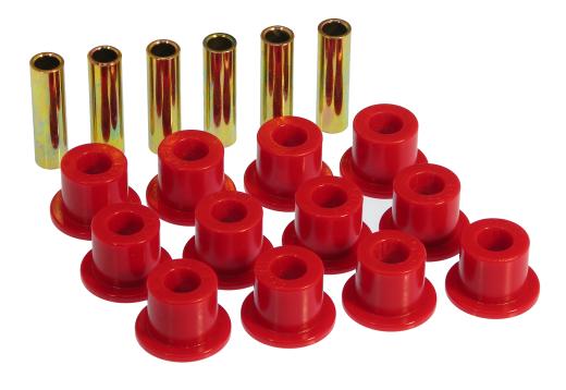 Prothane Front Leaf Spring and Shackle Bushings - Red