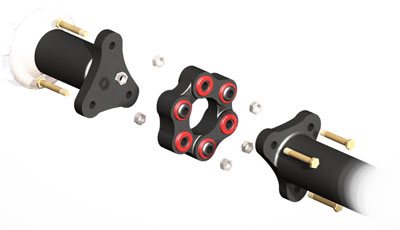 Prothane Driveshaft Coupler - Black