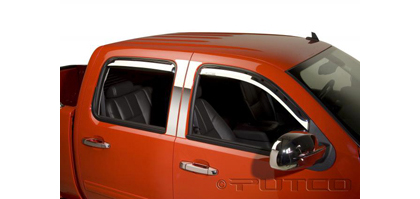 Putco Side Window Deflectors - 4 PC Element (Chrome)