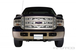 Putco Bolt-Over Grilles - Flaming Inferno Stainless Steel w/ Side Vents