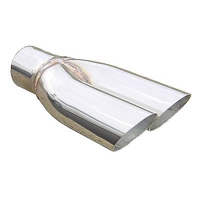 Pypes Stainless Steel Polished Exhaust Tip - Slant Cut - 2.5