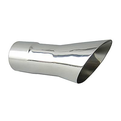 Pypes Stainless Steel Polished Exhaust Tip - Round - Slant Cut - 2.5