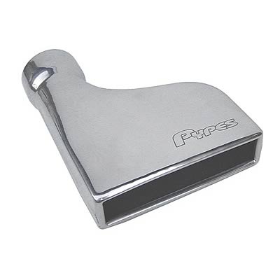 Pypes Stainless Steel Polished Exhaust Tip - Rectangular - Straight Cut - Rolled Edge - 2.5