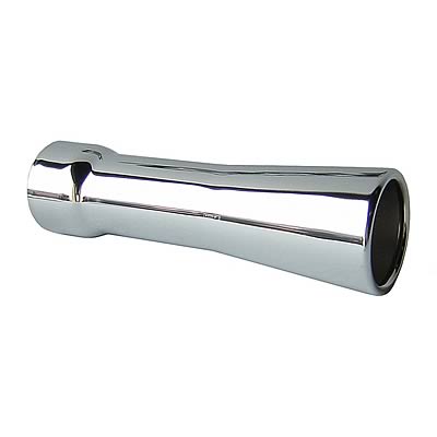 Pypes Stainless Steel Polished Exhaust Tip - Round - Slant Cut - 2.5