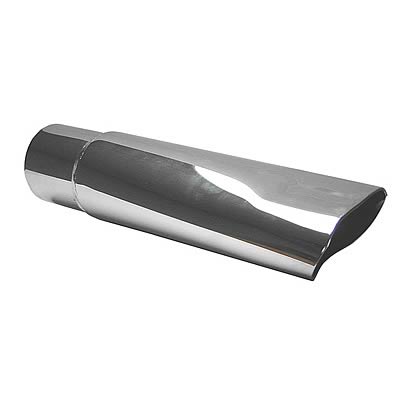 Pypes Stainless Steel Polished Exhaust Tip - Round - Slant Cut - 2.5