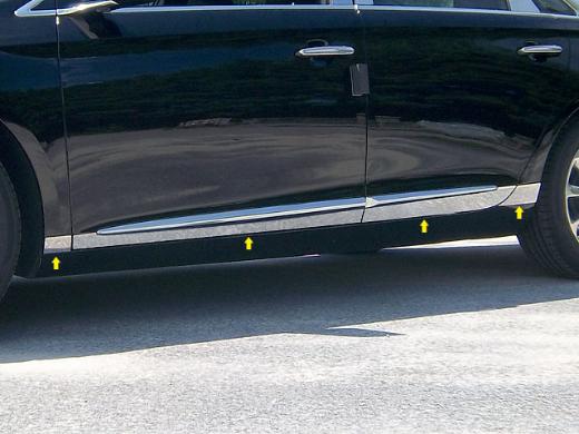 QAA Lower Rocker Panels with Cut Out Factory Trims (2-3 3/8)