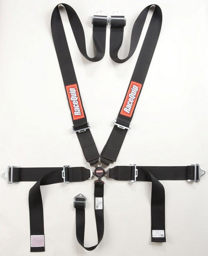 Racequip SFI Sportsman Camlock Harness Set - Black (5 Point)