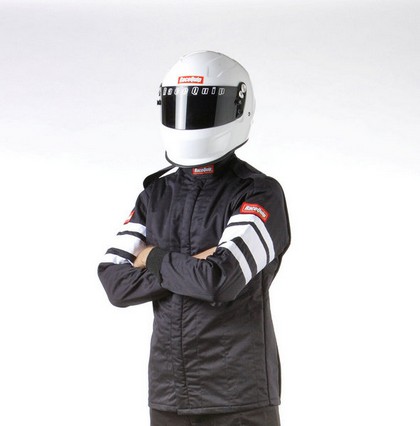 Racequip 120 Series Pyrovatex® SFI-5 Jacket - Black (Medium)