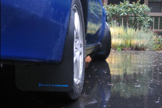 Rally Armor Mud Flaps - Black/Blue Logo