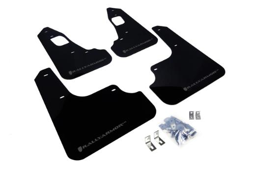 Rally Armor Mud Flaps - Black/Grey Logo