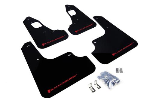 Rally Armor Mud Flaps - Black/Red Logo