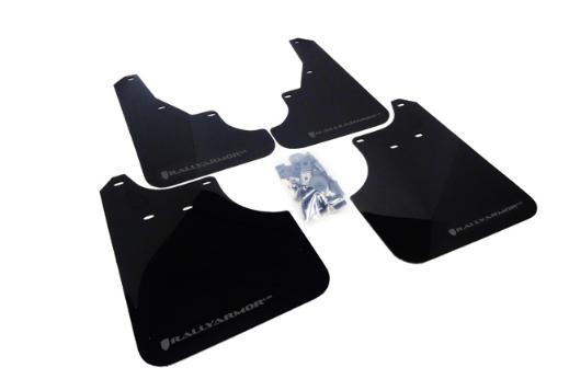 Rally Armor Mud Flaps - Black/Grey Logo