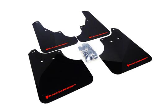 Rally Armor Mud Flaps - Black/Red Logo