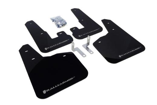 Rally Armor Mud Flaps - Black/Silver Logo