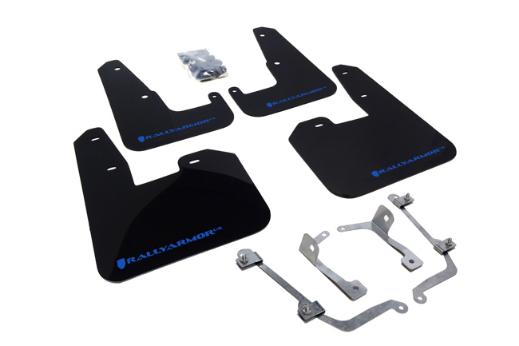 Rally Armor Mud Flaps - Black/Blue Logo