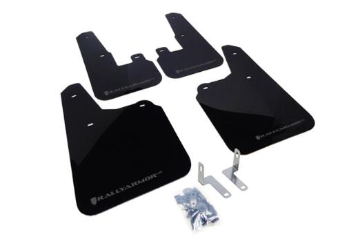 Rally Armor Mud Flaps - Black/Grey Logo