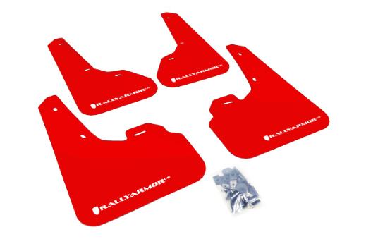 Rally Armor Mud Flaps - Red/White Logo