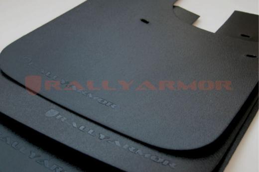 Rally Armor Mud Flaps - Black/Black Logo