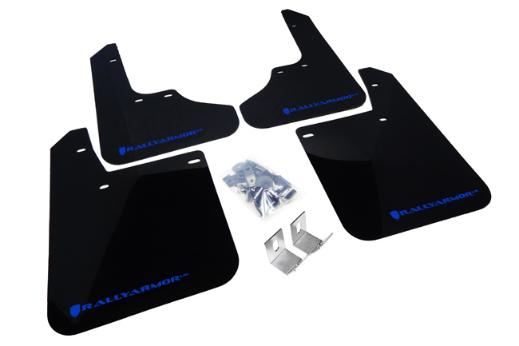 Rally Armor Mud Flaps - Black/Blue Logo