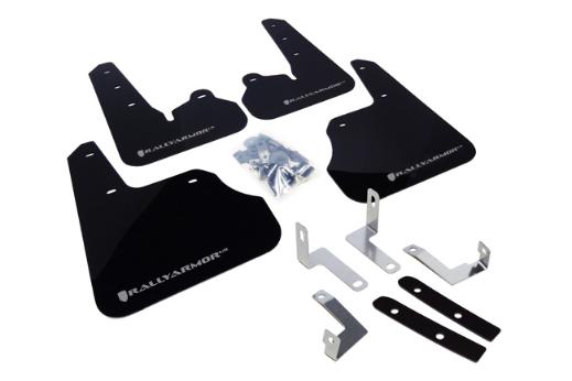 Rally Armor Mud Flaps - Black/Silver Logo