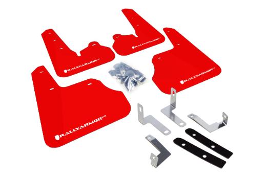 Rally Armor Mud Flaps - Red/White Logo