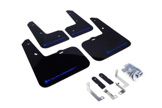 Rally Armor Mud Flaps - Black/Blue Logo