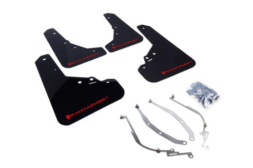 Rally Armor Mud Flaps - Black/Red Logo